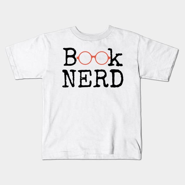 Book Nerd Kids T-Shirt by HobbyAndArt